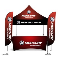 Tente imperméable Dtent 10x10 pieds avec impression, structure en aluminium, tente pop-up facile à monter, accepte l'impression personnalisée, pour salon professionnel