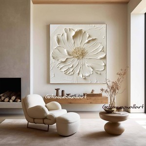 Hoa cúc trắng tùy chỉnh với khung kết cấu dày phòng ngủ phòng khách khách sơn trang trí khách sạn - Product Image 2