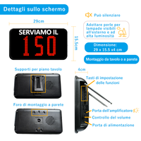 Machine à prendre les numéros sans fil, système d'appel en file d'attente avec distributeur de tickets, voix italienne et affichage à 3 chiffres pour banque, restaurant