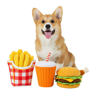 Jouet en peluche pour chien, motif à carreaux, design de dessin animé, pour chien, jeu interactif avec fonction de distribution de friandises - Product Image 4