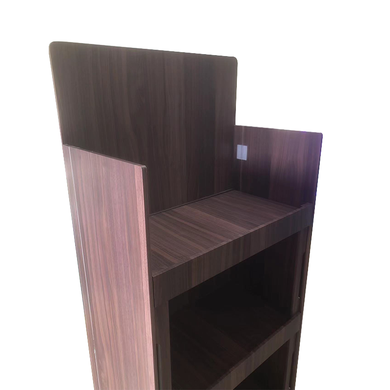 Heavy Duty Eco-friendly Multi-tier Floor Stand Drink Display Wine Beer Rack Wooden Shelf for Retail Shops — view 3