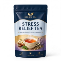 Thé anti-stress 6 herbes super apaisantes, mélange épicé sans caféine avec racine de réglisse, gingembre et cannelle, naturellement sucré