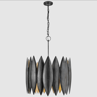 XZ Modern Farmhouse Vintage Iluminación colgante Loft Sala de estar Vestíbulo Anillo redondo Candelabros de latón Lámpara de luz colgante
