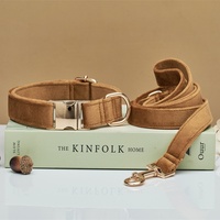 Einzigartige personal isierte Lasergravur-Hunde halsbänder aus Samt Anpassbare Optionen für ein einzigartiges Haustier zubehör