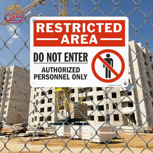 Señal <span class=keywords><strong>de</strong></span> Tráfico Reflectante <span class=keywords><strong>de</strong></span> 10 x 14 Pulgadas, Área Restringida, Prohibida la Entrada, Solo Personal Autorizado, Aluminio Antioxidante <span class=keywords><strong>de</strong></span> 1 mm - Product Image 6