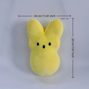 Soft Easter <b>Marshmallow</b> Bunny Plush Toy Colorful Rabbit Stuffed Animal Baby Shower <b>Gift</b> Custom Squeaky Pillow Peep Party Decor - Product Image 4