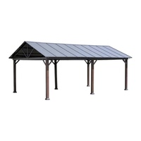 Auvent en aluminium moderne à commande bioclimatique électronique avec toit à persiennes rotatives, adapté aux balcons de jardin.