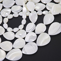 Perles en forme de goutte d'eau en nacre naturelle blanche, 6x9mm, 13x18mm, 15x20mm, 18x25mm, pour la fabrication de bijoux, bracelets et boucles d'oreilles