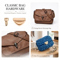 Accessoires de maroquinerie classiques en métal pour sacs à main, fermoirs décoratifs pour sacs femme, boîte cadeau sécurisée, fermoirs à pression et à torsion