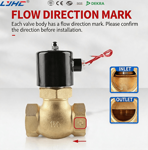 Válvula solenoide de vapor de 2 vías para alta temperatura, <span class=keywords><strong>bobina</strong></span> a prueba de explosiones US35, 220V CA, normalmente cerrada, pistón piloto de latón DN15 - Product Image 2