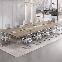 Bar Şeklinde Minimalist Modern Ofis/Konferans Salonu Konferans Masası Melamin Malzeme 6-10 Kişilik Oturma Kapasitesi