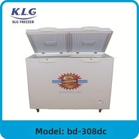 Congélateur coffre solaire double température 308L DC 12V/24V à dégivrage automatique pour usage commercial