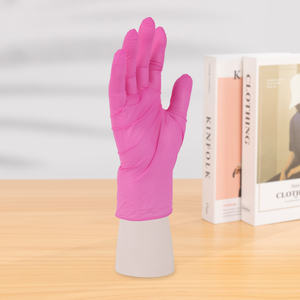 ถุงมือไนไตรล์สีแดงกุหลาบ ไม่มีแป้ง หนา 3 มิล 4 มิล 5 มิล ไซส์ S / M / L / XL ราคาดี คุณภาพสูง ขนาด 9 นิ้ว 10.5 นิ้ว 12 นิ้ว - Product Image 2