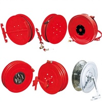 Enrouleur de tuyau d'incendie standard 19 mm 30 m rouge avec buse en laiton