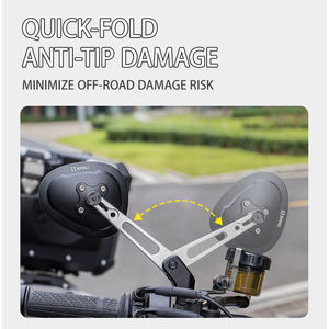 Rétroviseur <span class=keywords><strong>de</strong></span> moto SMNU avec base <span class=keywords><strong>de</strong></span> fixation à rotule extensible, rétroviseur <span class=keywords><strong>de</strong></span> <span class=keywords><strong>guidon</strong></span> hydrophobe en alliage d'aluminium pour moto - Product Image 2