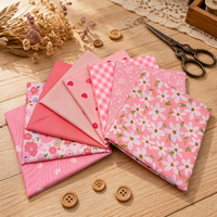 Lot de 8 carrés de tissu rose coloré et lisse pour patchwork et quilting, idéal pour le bricolage et les travaux de couture à la main