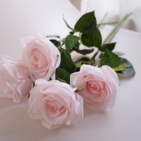 Vente en gros de fleurs artificielles en rose à toucher réel, 9 couleurs, faites à la main pour la décoration de mariage, de la maison et des fêtes, bouquet