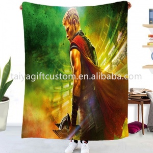 Nome personalizzato <span class=keywords><strong>Thor</strong></span> coperte Fleece traveling Avengers Super Hero regali di compleanno anniversario decorazione della casa coperta del fumetto - Product Image 3