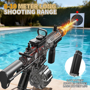 Новый дизайн игрушечного пистолета с прикладом, выбросом пламени, автоматическим всасыванием воды, электрический, для мальчиков, для пляжа, бассейна, вечеринок - Product Image 3