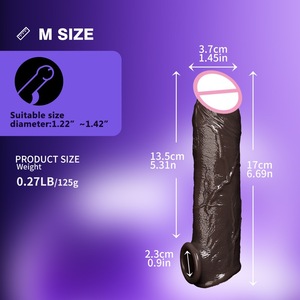 Manchon pénien en silicone à effet retardateur et gaine réaliste, <span class=keywords><strong>préservatif</strong></span> pour adulte, jouet sexuel, accessoire érotique - Product Image 3