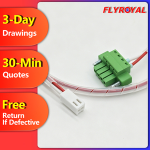 ชุดสายไฟแบบกำหนดเองพร้อมขั้วต่อ 2 ขา ชุดสายเคเบิลสำเร็จรูปสำหรับระบบควบคุมอุตสาหกรรม - Product Image 1