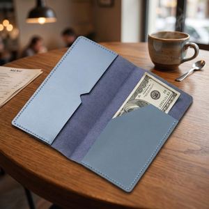 Porte-Comptes Personnalisé en Cuir PU Fait Main Durable pour Restaurant, Porte-Bill Personnalisé avec Logo, Porte-Cartes Long pour Billets et Cartes, Cadeaux pour Café - Product Image 2