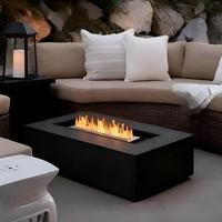 Table de foyer extérieur en acier inoxydable au gaz ou à l'alcool, portable, autoportante, sans fumée, pour jardin et terrasse