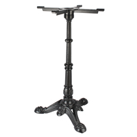 Pied de table industriel rétro noir robuste pour mobilier de bar, restaurant, salle à manger, café, bistrot – Base de table en métal antique en fonte