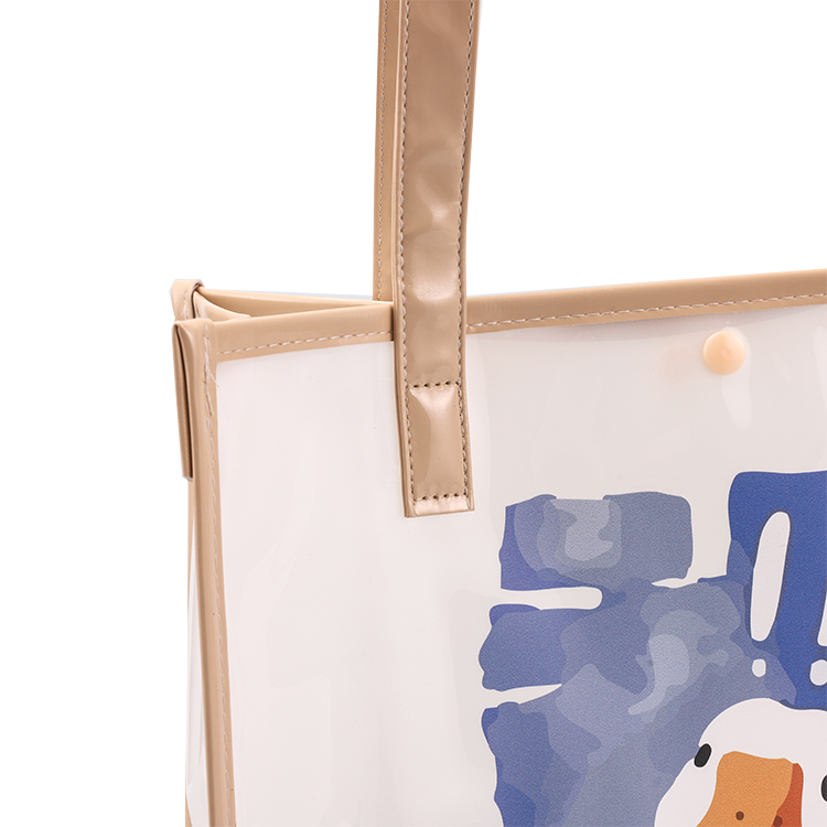 Personalized Custom Logo Extra Large PVC Shopping Tote Bag Transparent Jelly Candy Beach Gift Bag
