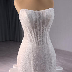 Jancember 241049 Princesse Arc Sans Bretelles Paillettes Robes De Mariée Sirène - Product Image 2