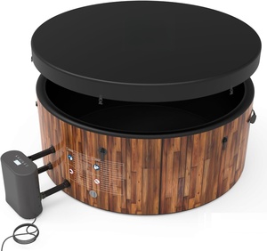 Bain à remous <span class=keywords><strong>gonflable</strong></span> <span class=keywords><strong>pour</strong></span> 4-6 personnes avec piscine ronde de massage à bulles <span class=keywords><strong>Spa</strong></span> au sol <span class=keywords><strong>pour</strong></span> usage domestique ou aventure <span class=keywords><strong>en</strong></span> plein air - Product Image 2