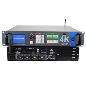 Высококлассный видеопроцессор Sysolution VX980, 4K x 2K @ 60 Гц, мощный 4-канальный мультиграфический вход, Сращивание, светодиодный контроллер экрана