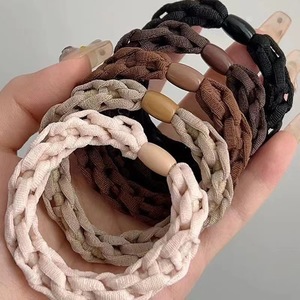 新しい揚げパンツイスト、スマイリーフェイスラベル付きヘアタイ、上級女性用ヘアバンド、ウサギ、愛、リンゴ、漫画、ゴムバンド - Product Image 5