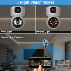 Camera an ninh thẻ Sim 4G tự động theo dõi cuộc sống thông minh màn hình bé 4MP ống kính kép <span class=keywords><strong>Wifi</strong></span> PTZ IP Mạng Camera V380 trong nhà CMOS - Product Image 5