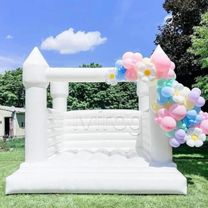 Thương mại lớp <span class=keywords><strong>Inflatable</strong></span> thư bị trả lại Nhà Trắng lâu đài đám cưới với đôi <span class=keywords><strong>Slide</strong></span> lớn lâu đài bouncy đám cưới cho trẻ em - Product Image 4