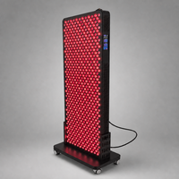 Panneau de luminothérapie infrarouge LED professionnel OEM ODM avec support au sol pour le corps entier, dispositif de bien-être, prise américaine