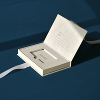 Boîte rigide magnétique de luxe avec logo personnalisé, emballage de luxe avec insert en carton pour carte de crédit, carte VIP