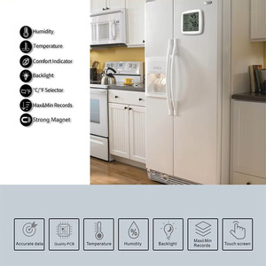 Termômetro Higrômetro <span class=keywords><strong>Digital</strong></span> J&R com Luz de Fundo LCD para Ambientes Internos, Material Plástico com Bateria, Suporte OEM e ODM - Product Image 5