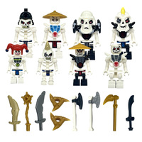 Set Figur Mini Blok Organisasi Ninja Gaya Anime, Kustom, Kompatibel dengan Balok Bangunan, Koleksi Karakter, Mainan untuk Anak-Anak