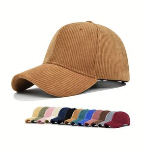 Casquette Trucker en Velours Côtelé Vintage 6 Panneaux Snapback à Visière Courbe Style Coréen Doux pour Hommes et Femmes – 12 Couleurs Disponibles - Product Image 1