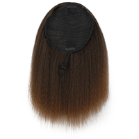 Queue de Cheval à Cordon de 12" Extensions de Cheveux Lisses Yaki Synthétiques Résistantes à la Chaleur à Clipser