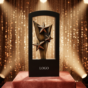 Trofeos Metálicos Elegantes para Eventos Anuales, Programas de Reconocimiento a Empleados, Impresión UV, Diseño Portátil - Product Image 1