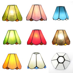 6-Inch Lampshade Replacement Stained Glass Vintage <strong>Shade</strong> Light Cover Accessories Fitter Opening, Multiple Color Options - Product Image 4