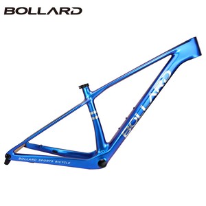 Cuadro de Bicicleta de Montaña Bollard de Fibra de Carbono Azul Brillante <span class=keywords><strong>BB92</strong></span> con Eje de <span class=keywords><strong>Pedalier</strong></span> Press-Fit, Espaciado de Buje Trasero 12x148mm, 52/52, Freno de Disco - Product Image 1