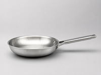 Poêle à frire en acier inoxydable 3 plis de 16-32 cm, fabrication OEM ODM, entièrement plaquée pour cuisson à induction