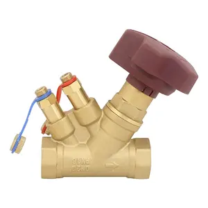 Brass Circuit Static Automatic Hvac Balancing Valve Water Pressure Control Valve General 3 Years Water Flow Controller Manual