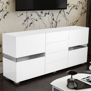 <span class=keywords><strong>Meuble</strong></span> <span class=keywords><strong>TV</strong></span> en bois <span class=keywords><strong>et</strong></span> métal de haute qualité au design moderne pour la maison salon chambre cuisine salle à manger bureau centre commercial utilisé en chêne MDF - Product Image 3