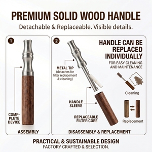 Étui en bois personnalisé WeWood du Vietnam pour inhalateur d'arômes, composant en bois de qualité supérieure pour appareil à huiles essentielles - Product Image 4