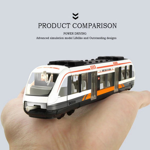 Mini tren de simulación, juguetes de aleación de alta velocidad, vehículos de juguete, modelo de Metro deslizante, regalo educativo para niños, regalo de Navidad - Product Image 2