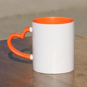 Gobelet moderne en céramique <span class=keywords><strong>de</strong></span> 11oz avec intérieur en forme <span class=keywords><strong>de</strong></span> cœur rose, <span class=keywords><strong>tasse</strong></span> colorée à motifs vierges avec logo personnalisé, design classique pour le style INS - Product Image 5